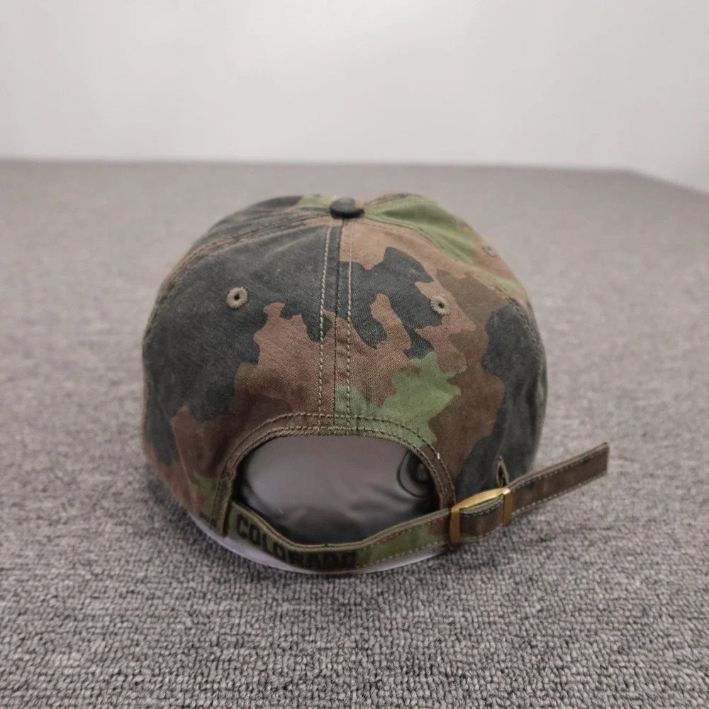 Colorado Rockies Hat Cap Strap Back Mens One Size Camo Green MLB Baseball '47